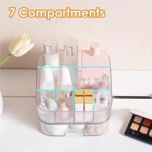 Makeup Organizer with Stackable Drawer Countertop Vanity Cosmetics Organizers for Skincare Perfumes Lotions Lipsticks A