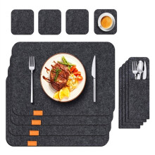 Moderne Tischuntersetzer aus Edelstahl, inspiriert von Teekesseln, aus Filz und Leder, hitzebeständig und feuchtigkeitsabsorbierend, Tischaccessoires