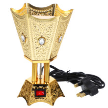 Electric Incense Burner Golden 230V UK Plug with Beads