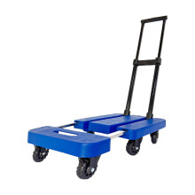 Folding Telescopic Shopping Cart with 6 Wheels Heavy Duty Utility Wagon
