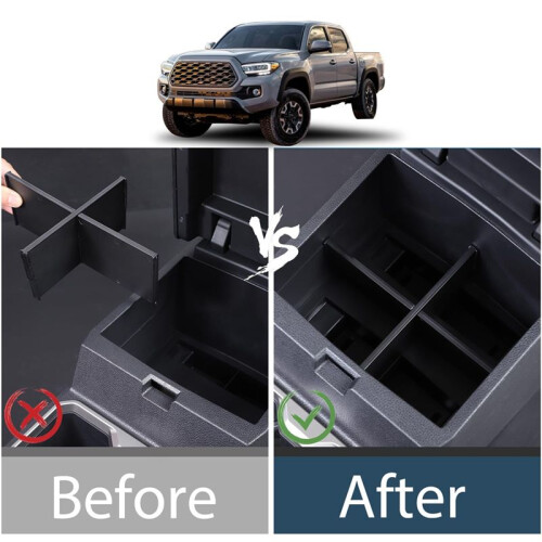 Center Console Dividers Organizer for  Tacoma 2024 Armrest Insert Divider Storage Accessories 2