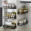 Spice Rack Kitchenware Wall-Mounted Punch-Free Household Spice Rack Spice Storage Drain Rack A 4