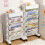 Storage Racks Bookshelves Movable Multi-Layer Shelves Desktop Storage Baskets 6 Layers 5
