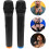 Cordless Handheld Microphone Set 2x UHF Wireless 50W 3