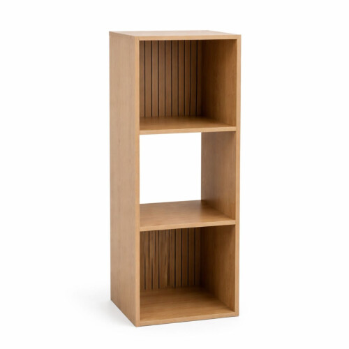 3 Tier Cube Bookcase Wooden Storage Unit Shelving Display Cabinet