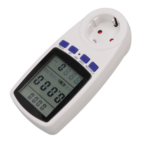 Wattmeter LCD-Bildschirm, Überlastalarm, ABS, 16A, 3680W
