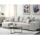 Beliani Corner Sofa Bed LUSPA with Storage Fabric Light Grey Right Hand 2