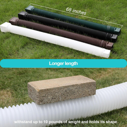 2 Pack White Flexible Downspout Extender Adjustable Rain Gutter Extension 21 to 68 Inches 1