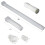 2 Pack White Flexible Downspout Extender Adjustable Rain Gutter Extension 21 to 68 Inches 5