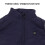Dark Blue Heated Vest for Men 3XL, Polyester, USB Warming Jacket 5