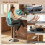 Homcom HOMCOM Bar Stools Adjustable Swivel with Armrest Set of 2 Grey 3