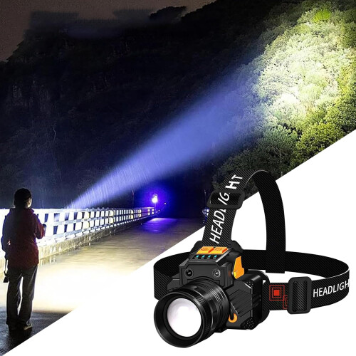 Head Light LED Rechargeable Headlamp With Motion Sensor For Backpacking, Hunting, Construction, Mountaineering Ref: 7367 1