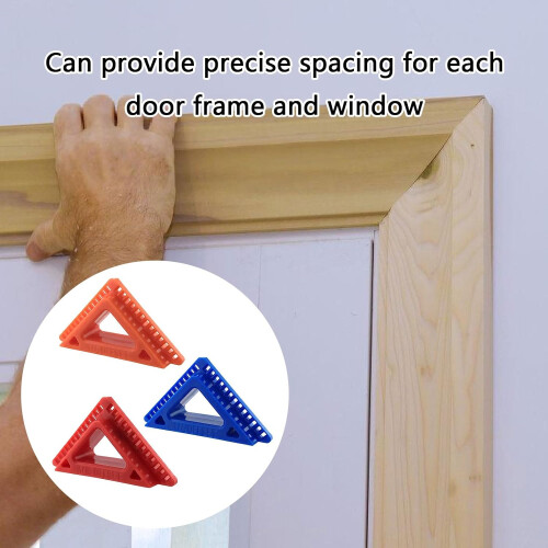 Woodworking Measuring Tool with Multiple Spacer Settings for Precise Door and Window Trim Alignment 1