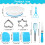 Cake Decorating Kit with Turntable, 255pcs Baking Tools Set with Piping Bags and Tips for Beginners (Blue) 2