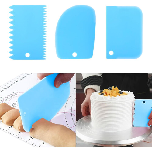 Cake Decorating Kit with Turntable, 255pcs Baking Tools Set with Piping Bags and Tips for Beginners (Blue) 2
