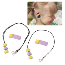 Stylish Nylon Hearing Aid Clip for Child & Senior Yellow Purple