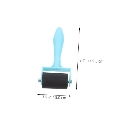 Rubber Brayer Set for Printmaking and Crafting, Ergonomic Handle, Even Ink Application, 6pcs 1