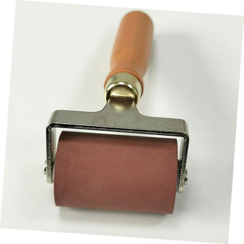Wooden Handle Printmaking Roller with Ergonomic Grip for Smooth Ink Application and Craft Brayer 2