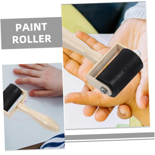 Printmaking Roller Set 4pcs Rubber Brayer for Even Ink Coverage and Smooth Rolling Action 2