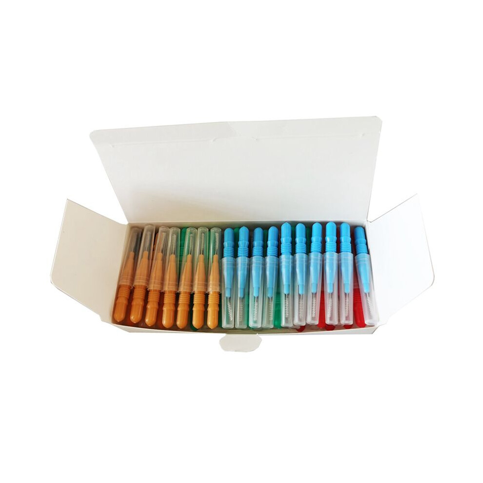 100Pcs Interdental Brush Dental Tooth Flossing  Oral Dental Hygiene Flosser Toothpick Cleaners Tooth Cleaning Tool