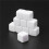 16MM White Acrylic Cubes Blank Dice for Board Games,Math Counting Teaching,Alphabet Numbers Custom Dice Making,96PCS 5