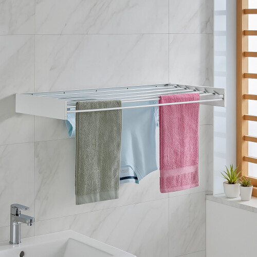 Wall-Mounted Foldable Clothes Airer, Space-Saving 1