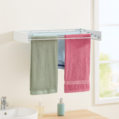Wall-Mounted Foldable Clothes Airer, Space-Saving 1