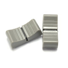 40Pcs 24mmx11mmx10mm Console Mixer Slider Fader Knobs Replacement for Potentiometer Gray Knob Black Mark
