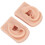 Silicone Ear Model 2PCS Soft Reusable Medium Skin 8x5x3.5cm 10