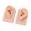 Silicone Ear Model 2PCS Soft Reusable Medium Skin 8x5x3.5cm 16