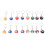 Colorful Billiard  Keychain Set 48 Pcs, Magic Key Chain Balls Eightball Billar Billiards Chains Accessories 4