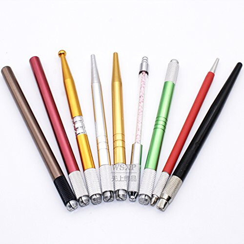 Professional Microblading Pen with Needles, Permanent Makeup Tool for Eyebrow Tattoo, Ergonomic Grip 1