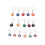 Colorful Billiard  Keychain Set 48 Pcs, Magic Key Chain Balls Eightball Billar Billiards Chains Accessories 7