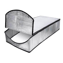 Attic Door Insulation Cover for Pull Down Stairs Reflective Thermal Barrier Reduces Drafts Silver