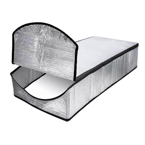 Attic Door Insulation Cover for Pull Down Stairs Reflective Thermal Barrier Reduces Drafts Silver