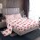 King Size Microfiber Bed Sheets with Deep Pockets, Red Pink Heart 3D Printed Bedding Set 1