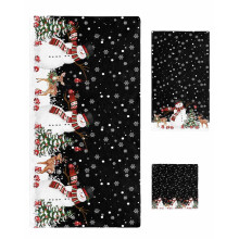 Microfiber Towel Set 3 Piece Black Bath Towels Quick Dry Fast Absorbent for Bathroom and Travel
