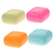 Travel Soap Dish Set of 4 Waterproof Compact Soap Holder for Bathroom Gym Camping Assorted Colors