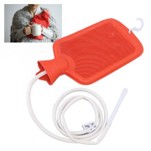 Professionelles 2L Silikon-Enema-Set mit 5 Fuß Schlauch und roter Tasche