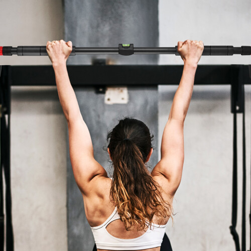 Adjustable Pull Up Bar Doorway 47-63in No Drill Strength Training Home Gym 1