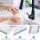Bathroom Tray Marble Pattern, NonSlip Waterproof Rectangular Vanity Organizer for Candles Towels Cosmetics 3