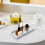 Bathroom Tray Marble Pattern, NonSlip Waterproof Rectangular Vanity Organizer for Candles Towels Cosmetics 5