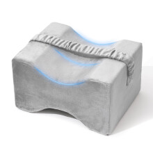 Knee Pillow for Side Sleepers and Sciatica Relief with Contouring Memory Foam and Breathable Cover