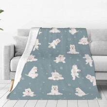 Soft Black Fleece Blanket 60 x 50 Plush Flannel Throw for Sofa Bed Warm Travel Use
