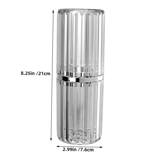 Travel Toothbrush Holder with Transparent Stripe Design, SpaceSaving Toothpaste Case for Camping 1