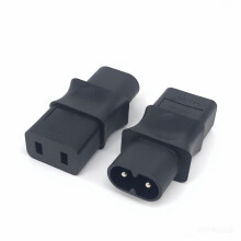 Compatible with 2PCS 2-Pin Iec 320 C8 Male to Iec 320 C9 Female Ac Adapter 6A/250V Industrial Power Converter