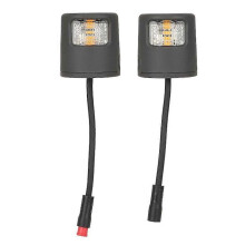 2pcs Electric Scooter Turn Signal Light Compatible with Xiaomi Elite Circular Turn Signal Lamp with Waterproof Connector