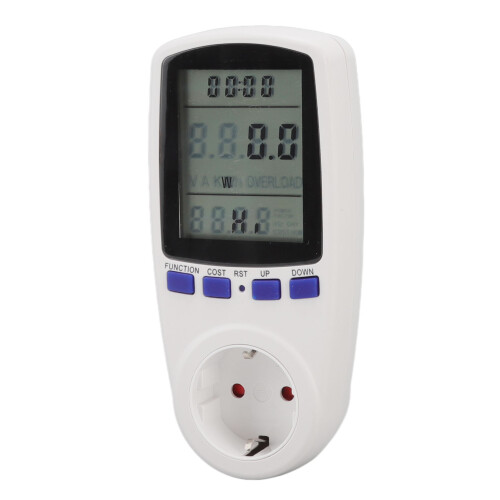 Wattmeter LCD-Bildschirm, Überlastalarm, ABS, 16A, 3680W 1