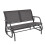 Charles Bentley Charles Bentley Steel 2 Seater Rocking Bench - Grey 4