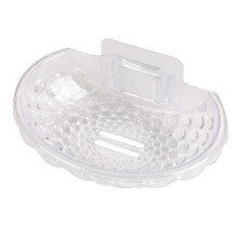Wall Mounted Soap Dish with Quick Drain Acrylic Self Adhesive Bathroom and Kitchen Holder